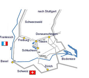 Anfahrtskizze Ferienwohnung Schwarzwald